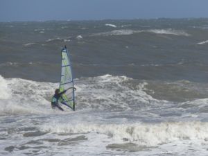 Surfing at Cape Hatteras Lighthouse, USA on April 13th 2016