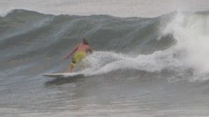 Surfing at Punta Mango, El Salvador on April 17th 2014