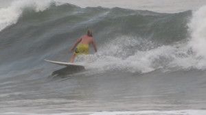 Surfing at Punta Mango, El Salvador on April 17th 2014