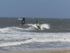 Surfing at Cape Hatteras Lighthouse, USA on April 13th 2016