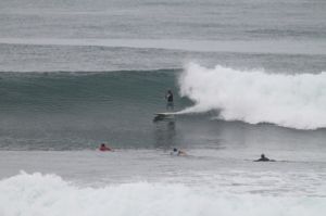 Surfing at El Sunzal, El Salvador on December 5th 2014