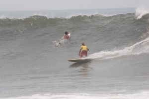 Surfing at Punta Mango, El Salvador on April 17th 2014