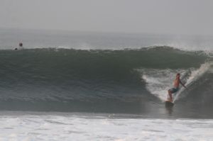 Surfing at Punta Mango, El Salvador on April 17th 2014