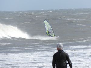 Surfing at Cape Hatteras Lighthouse, USA on June 15th 2016