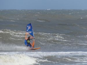 Surfing at Cape Hatteras Lighthouse, USA on June 15th 2016