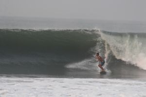 Surfing at Punta Mango, El Salvador on April 17th 2014