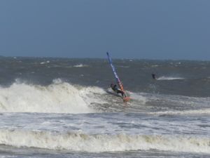 Surfing at Cape Hatteras Lighthouse, USA on April 13th 2016