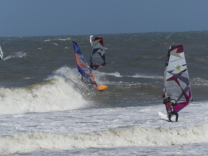 Surfing at Cape Hatteras Lighthouse, USA on April 13th 2016