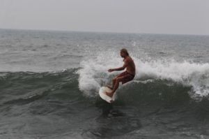 Surfing at El Sunzal, El Salvador on March 27th 2016