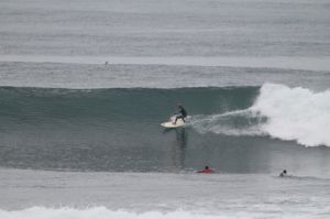 Surfing at El Sunzal, El Salvador on June 20th 2016