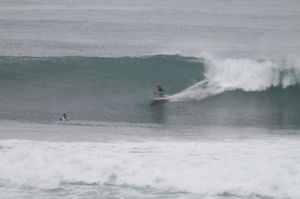 Surfing at El Sunzal, El Salvador on December 5th 2014