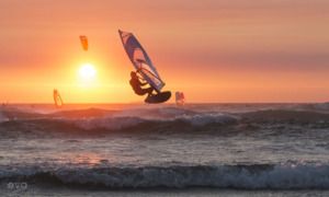 Surfing at Tableview, South Africa on February 6th 2017