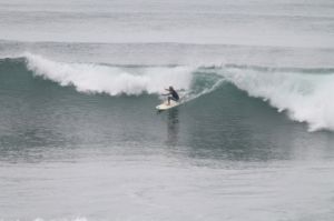 Surfing at El Sunzal, El Salvador on June 20th 2016