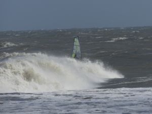 Surfing at Cape Hatteras Lighthouse, USA on June 15th 2016