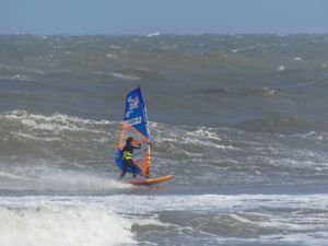 Surfing at Cape Hatteras Lighthouse, USA on June 15th 2016